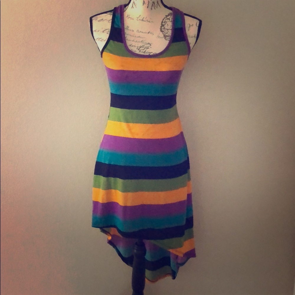 ❗️FINAL SLAE❗️ Striped High Low Asymmetrical Dress